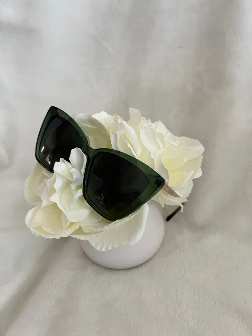 Dark Green Cat Eye Sunglasses - Women Accessories - Picture 1 of 7